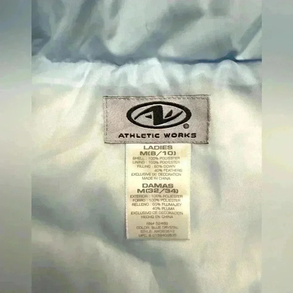 Athletic Works Women’s Puffer Vest Full Zip Vest Size-Medium - Picture 7 of 9